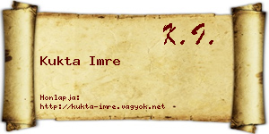 Kukta Imre névjegykártya